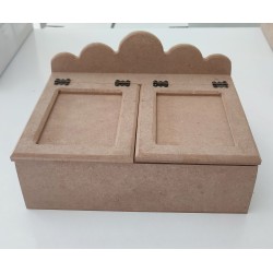 جعبه چوبی شطرنج سنتی دو در