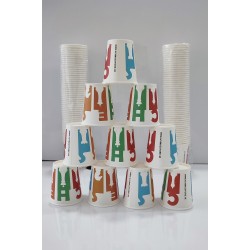 پک 50 عددی لیوان های کاغذی با طرح شطرنج