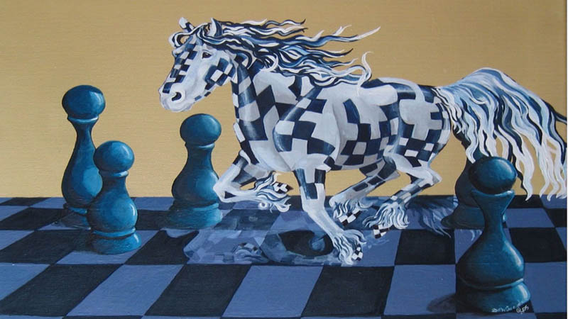 اسب با نمای شطرنج