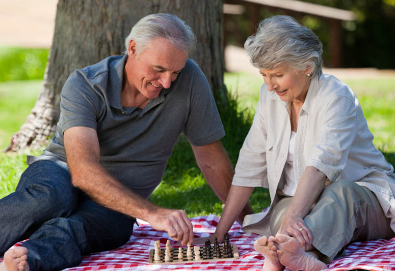 پیرمرد و پیرزن شطرنج باز
